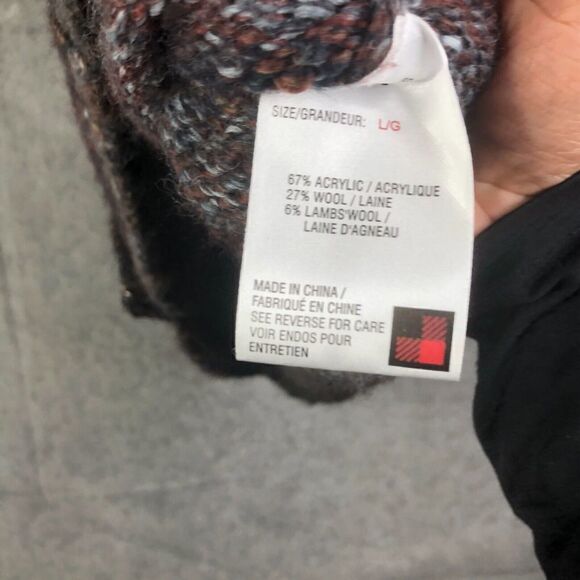 Woolrich Sweater Vest Womens Large L Wool Acrylic Lambs Muted Stripe Knit - Picture 8 of 8